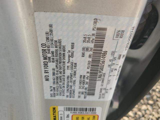 2018 LINCOLN CONTINENTA 1LN6L9SK0J5614986