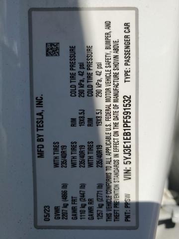 2023 TESLA MODEL 3 5YJ3E1EB1PF591532