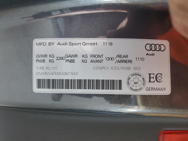 2019 AUDI RS5 WUARWAF5XKA901553