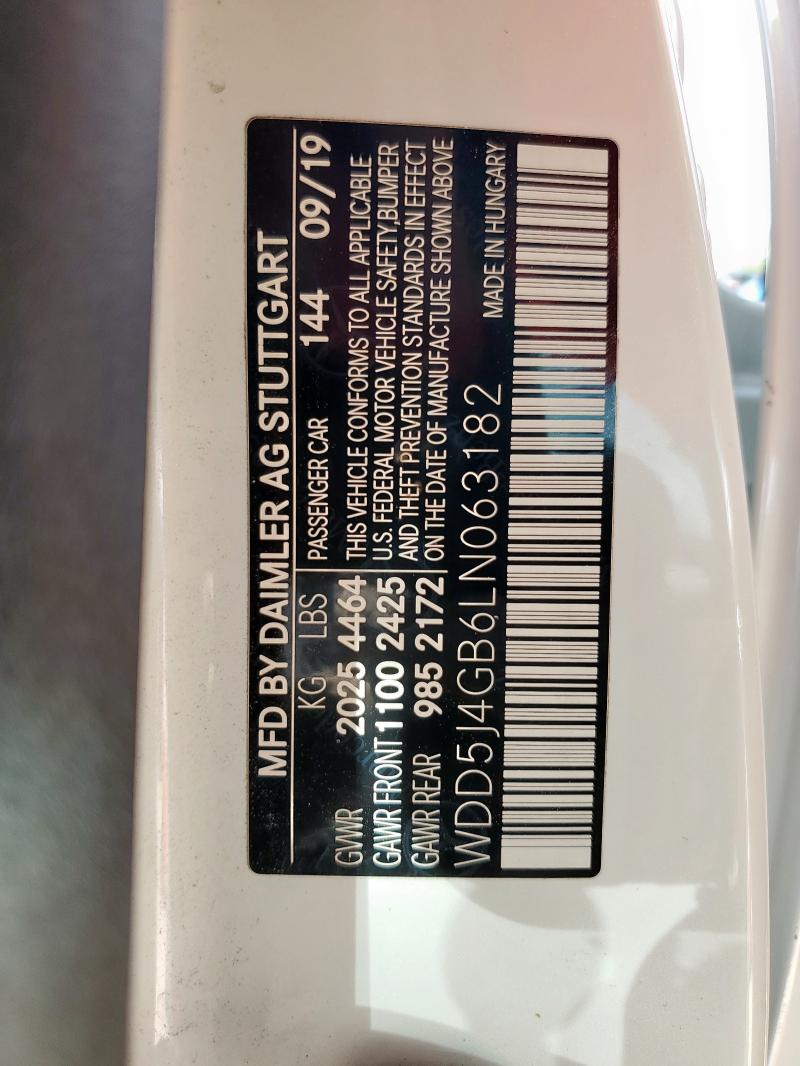 2020 MERCEDES-BENZ CLA 250 - WDD5J4GB6LN063182
