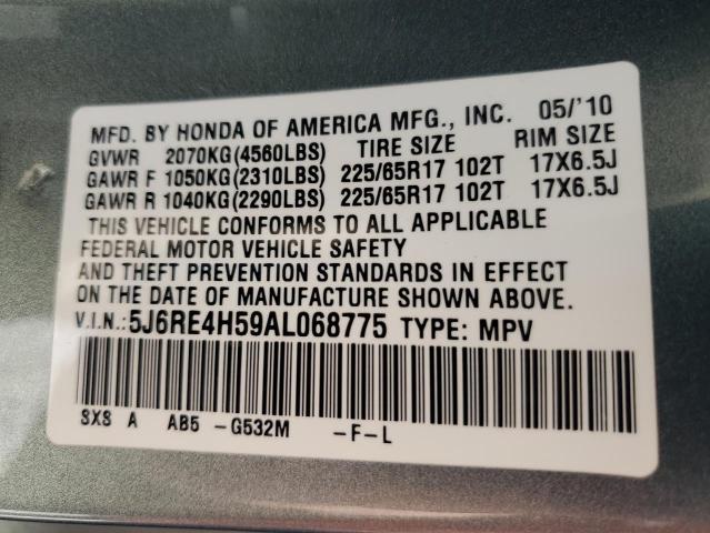 2010 HONDA CR-V EX - 5J6RE4H59AL068775