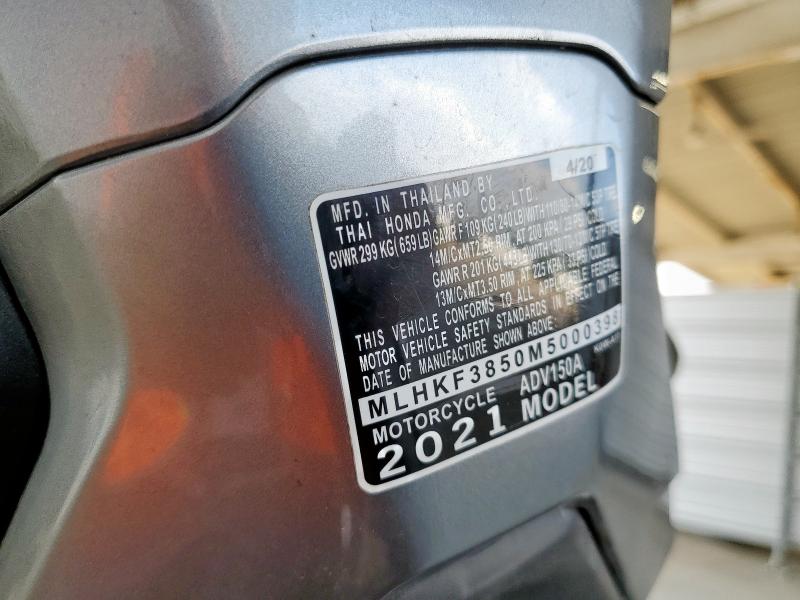 2021 HONDA ADV150 A MLHKF3850M5000398