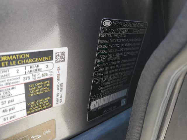 2019 LAND ROVER RANGE ROVE SALGS5RE0KA558358