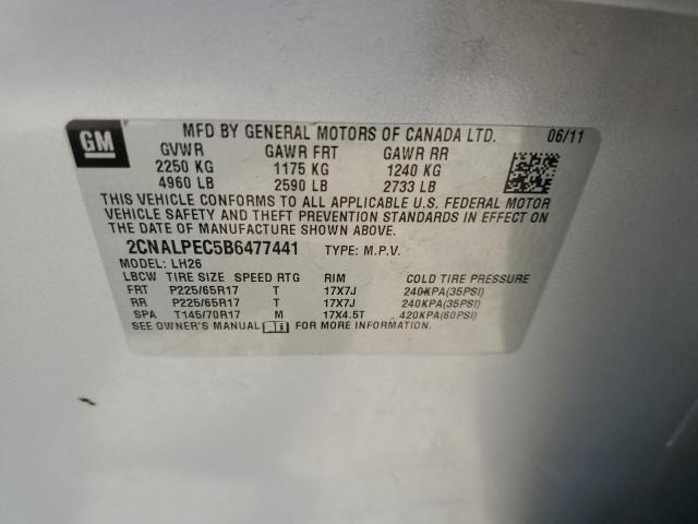 2011 CHEVROLET EQUINOX LT - 2CNALPEC5B6477441