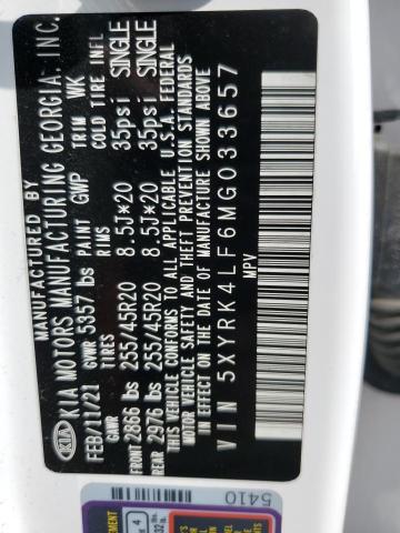 2021 KIA SORENTO SX 5XYRK4LF6MG033657