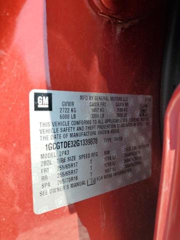 2016 CHEVROLET COLORADO Z - 1GCGTDE32G1339878