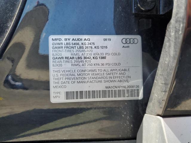 2020 AUDI Q5 PRESTIG WA1CNAFYXL2008126