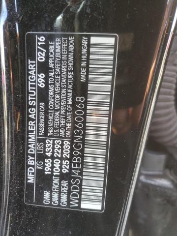 2016 MERCEDES-BENZ CLA 250 WDDSJ4EB9GN360068