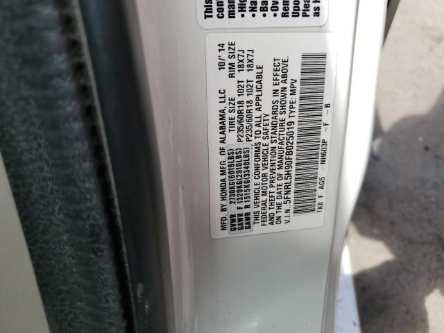 2015 HONDA ODYSSEY TO 5FNRL5H90FB025019