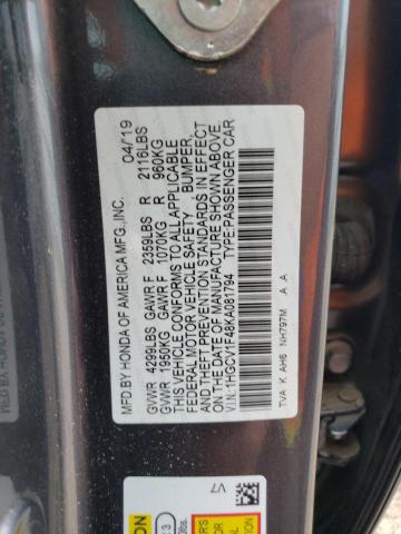 2019 HONDA ACCORD EX - 1HGCV1F48KA081794