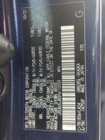 2023 TOYOTA 4RUNNER LI JTEKU5JR0P6110959