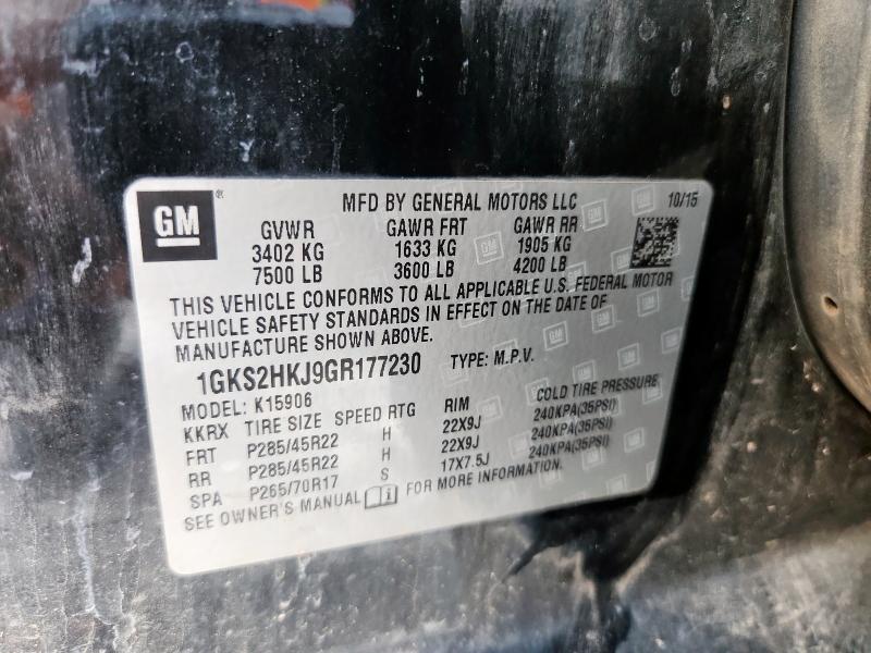2016 GMC YUKON XL D 1GKS2HKJ9GR177230