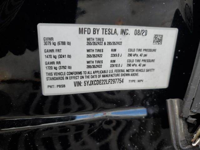 2020 TESLA MODEL X - 5YJXCDE22LF297754