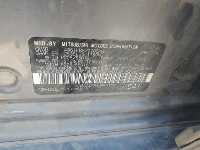 2020 MITSUBISHI OUTLANDER JA4AD3A36LJ001455