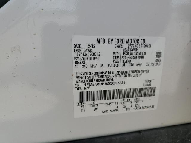 2016 FORD EXPLORER X - 1FM5K8DH6GGB57334
