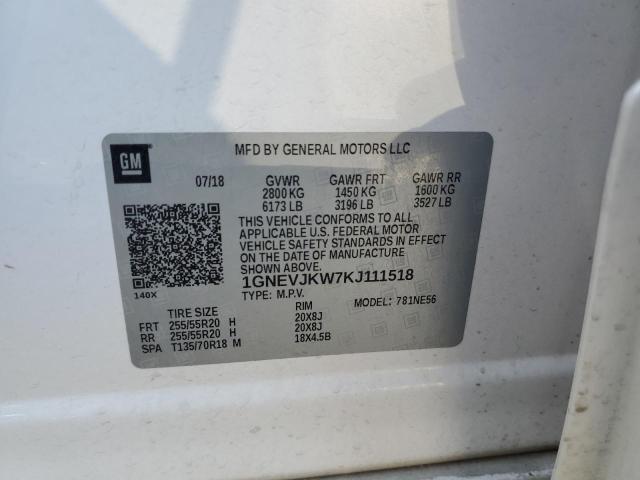 2019 CHEVROLET TRAVERSE H 1GNEVJKW7KJ111518
