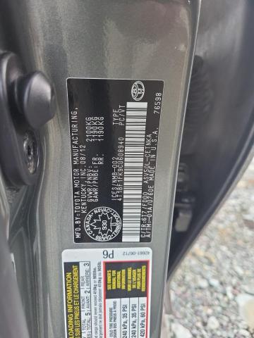 2012 TOYOTA CAMRY BASE - 4T1BF1FK9CU608940
