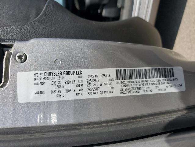 2015 DODGE GRAND CARA 2C4RDGBG3FR581717