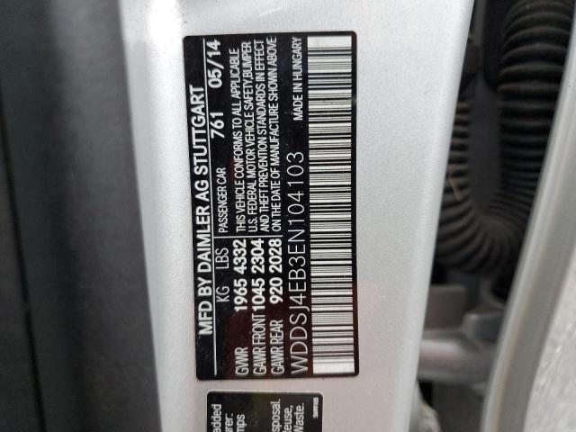 2014 MERCEDES-BENZ CLA 250 - WDDSJ4EB3EN104103