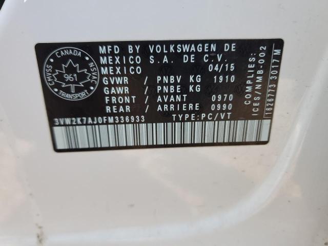 2015 VOLKSWAGEN JETTA BASE 3VW2K7AJ0FM336933