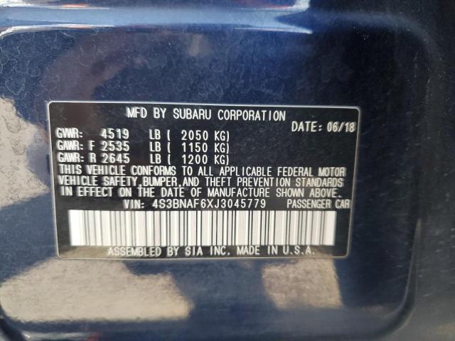 2018 SUBARU LEGACY 2.5 4S3BNAF6XJ3045779