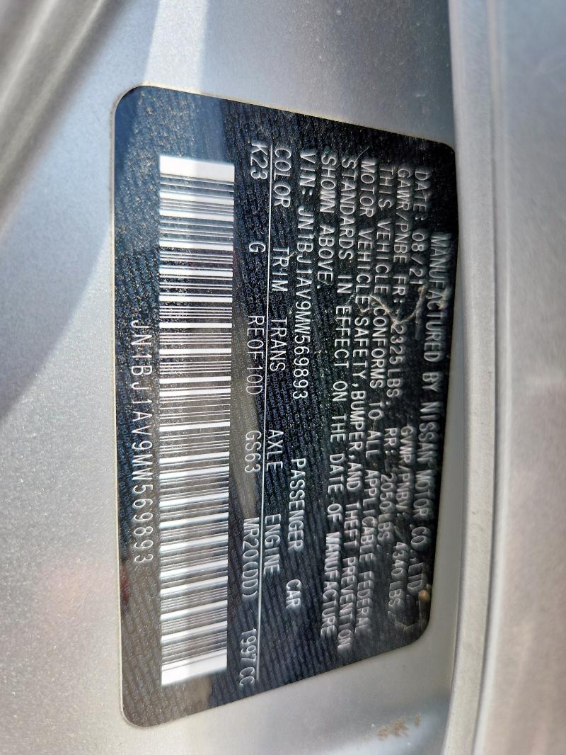 2021 NISSAN ROGUE JN1BJ1AV9MW569893