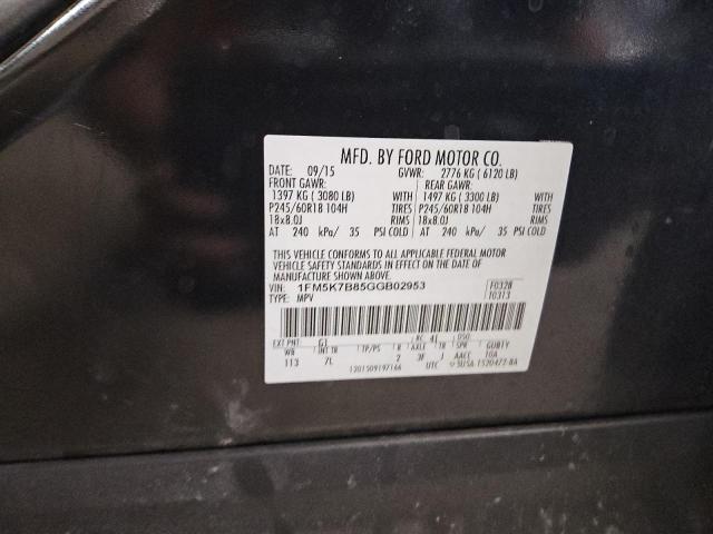 2016 FORD EXPLORER 1FM5K7B85GGB02953