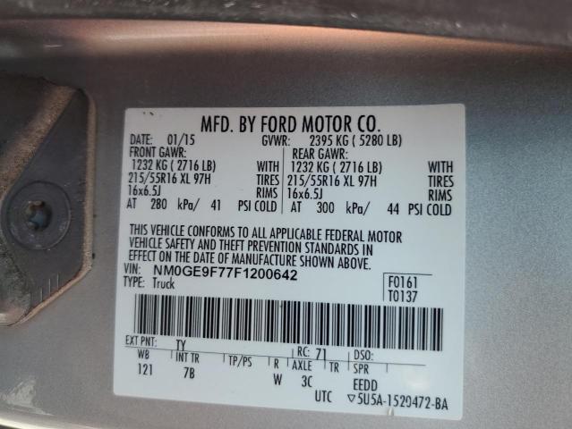 2015 FORD TRANSIT CONNECT XLT NM0GE9F77F1200642