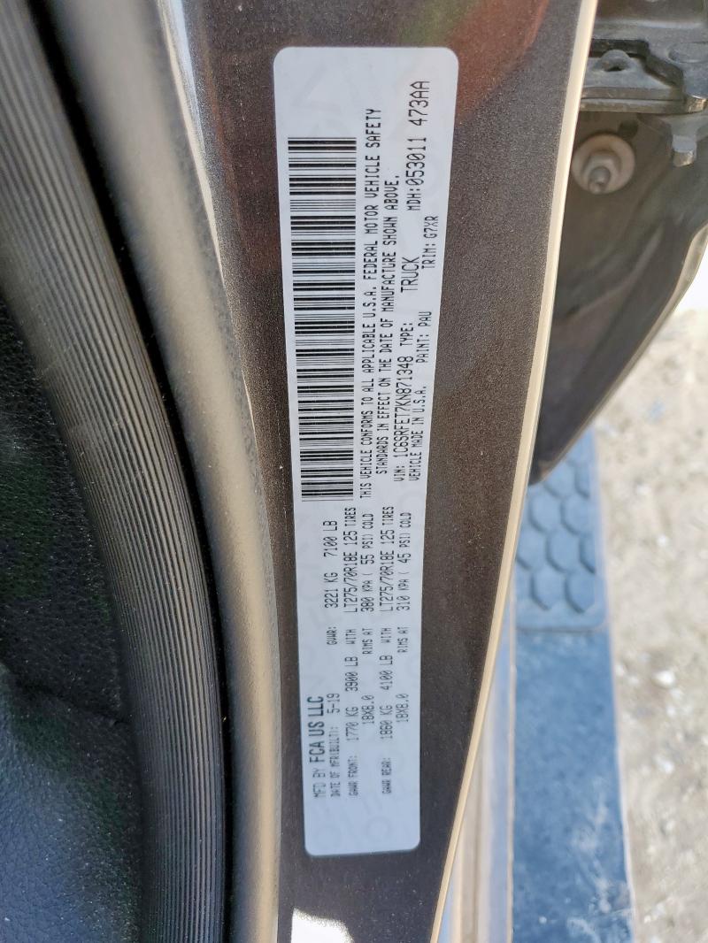 2019 RAM 1500 REBEL 1C6SRFET7KN871348