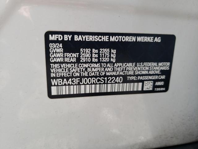 2024 BMW 530 I WBA43FJ00RCS12240