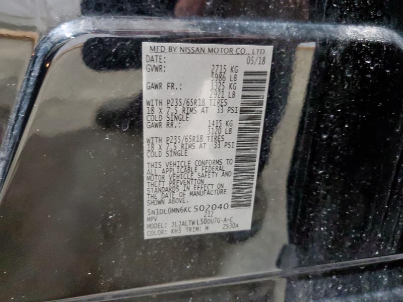 2019 INFINITI QX60 LUXE 5N1DL0MN6KC502040