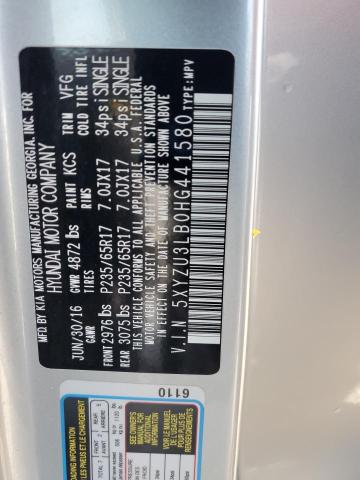 2017 HYUNDAI SANTA FE S 5XYZU3LB0HG441580