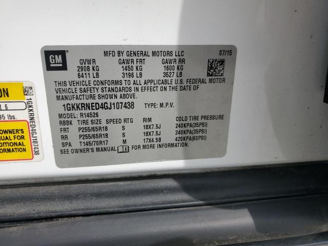 2016 GMC ACADIA SLE 1GKKRNED4GJ107438