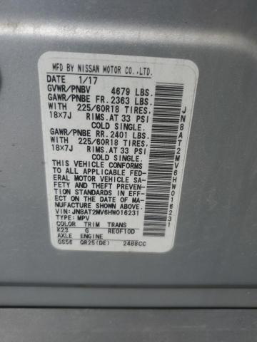 2017 NISSAN ROGUE S - JN8AT2MV6HW016231