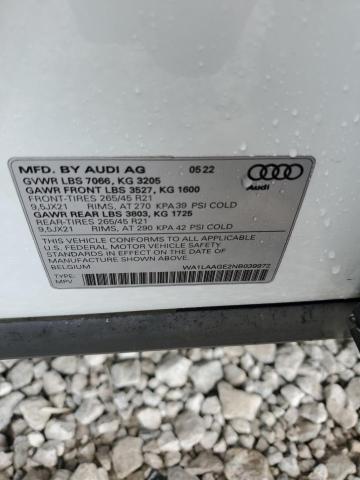 2022 AUDI E-TRON PRE WA1LAAGE2NB039972