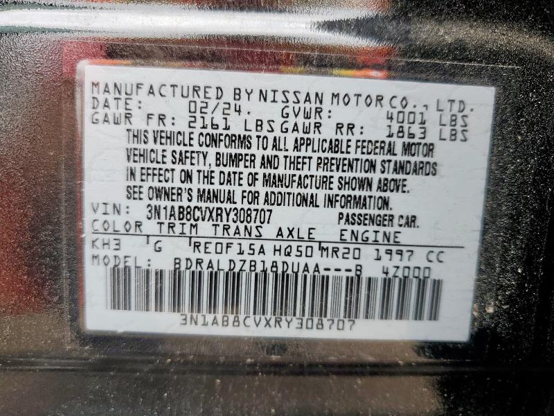2024 NISSAN SENTRA SV 3N1AB8CVXRY308707