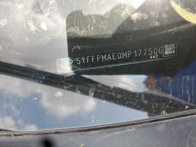 2021 TOYOTA COROLLA XL 5YFFPMAE0MP177506