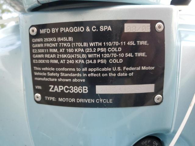 2006 VESPA LX 50 ZAPC386B865003055