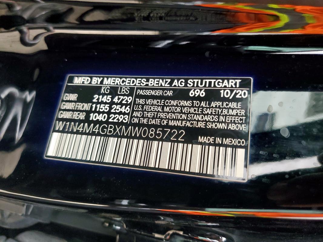 2021 MERCEDES-BENZ GLB 250 - W1N4M4GBXMW085722