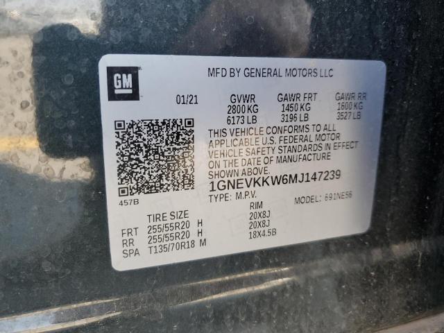 2021 CHEVROLET TRAVERSE P - 1GNEVKKW6MJ147239