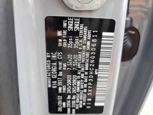 2022 KIA TELLURIDE 5XYP3DHC2NG306811