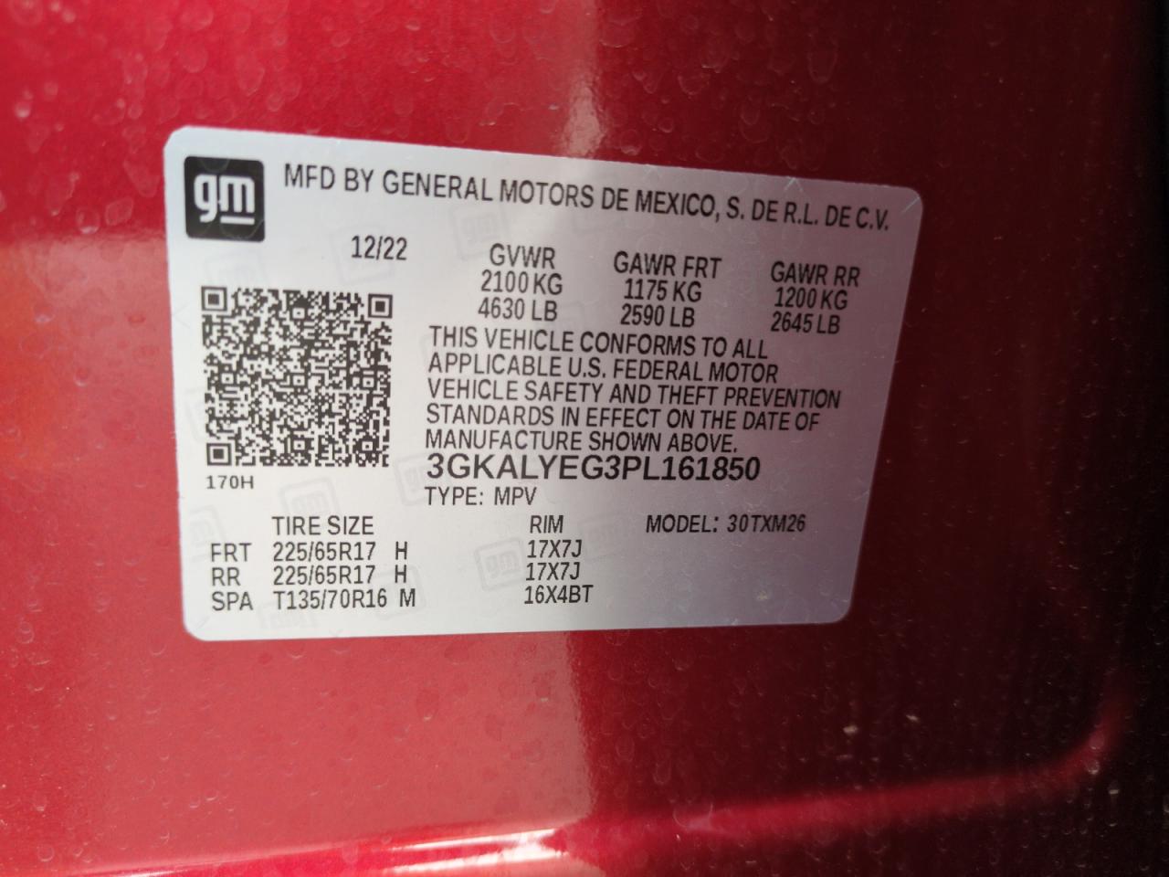Lot #3212013897 2023 GMC TERRAIN AT