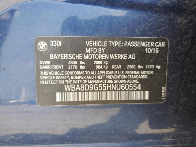 2017 BMW 330 XI WBA8D9G55HNU60554