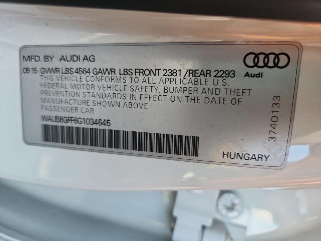 2016 AUDI A3 PREMIUM WAUB8GFF6G1034645