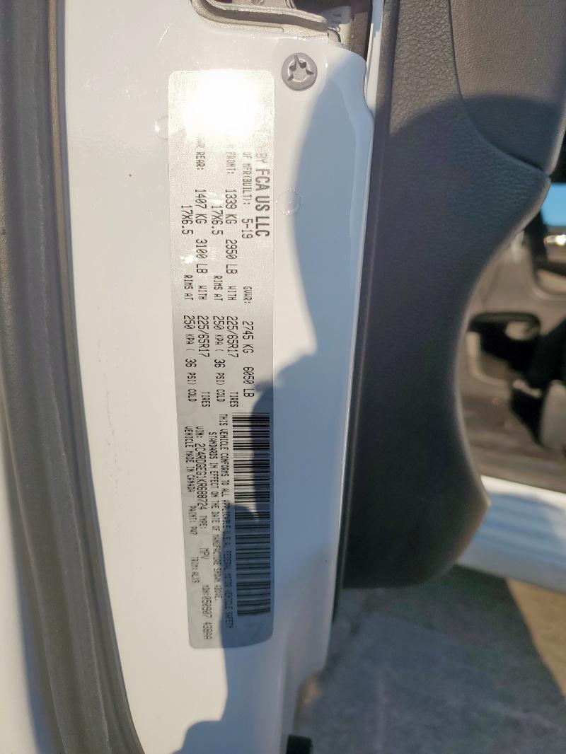 2019 DODGE GRAND CARA - 2C4RDGEG1KR688724