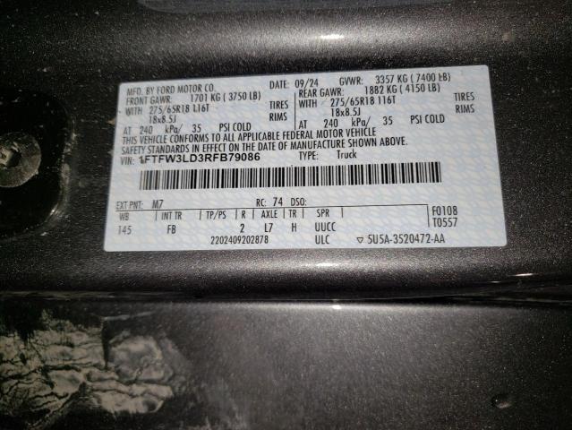 2024 FORD F150 XLT 1FTFW3LD3RFB79086