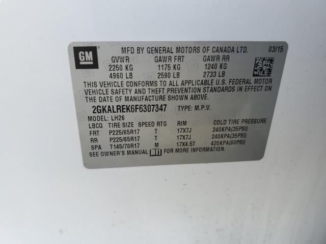 2015 GMC TERRAIN SL 2GKALREK6F6307347