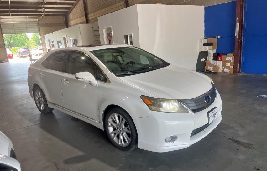 LEXUS HS 250H 2010 white sedan 4d hybrid engine JTHBB1BA6A200876 photo #1