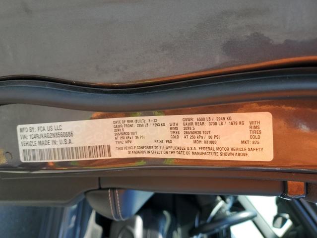 2022 JEEP GRAND CHER 1C4RJKAG2N8560686