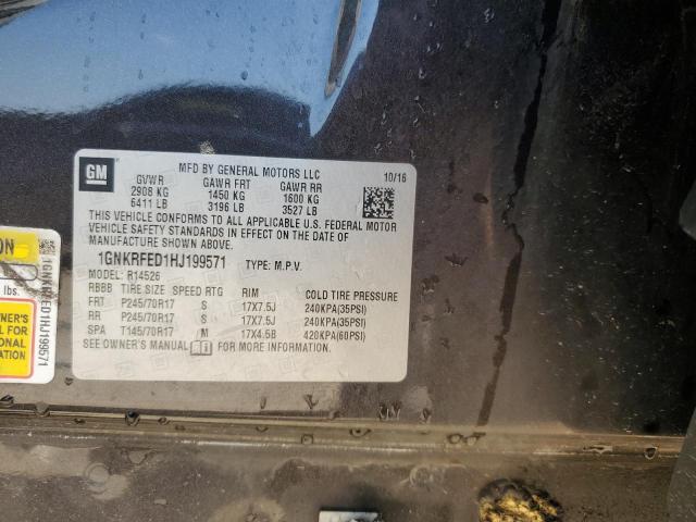 2017 CHEVROLET TRAVERSE L 1GNKRFED1HJ199571